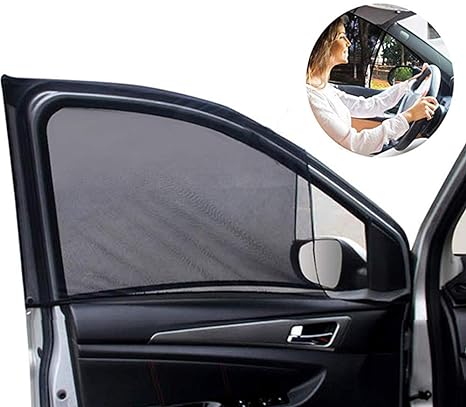 Premium Quality Car Window Cover- Stretchable Car Sunshades- Fits on All Cars ( Pack of 4)