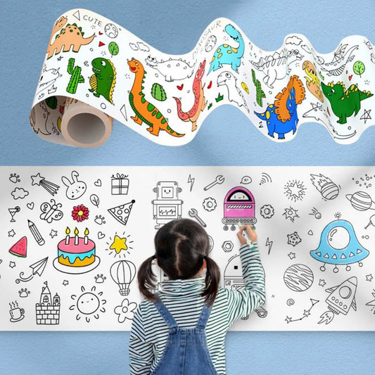 Kids Drawing and Coloring Roll – Random Design